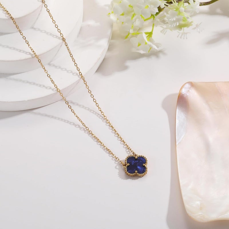 AIPPK Clover Pendant Necklace for Women 18K Gold Plated Four Leaf Clover Necklaces Lucky Simple Jewelry Gifts for Women - Image 4